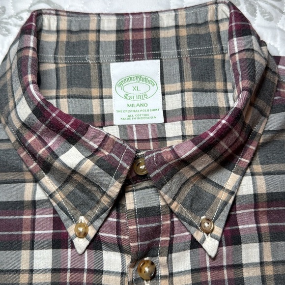 Men’s Brooks Brothers Milano Original Polo Shirt Button Down Cotton Size XL - Picture 3 of 10